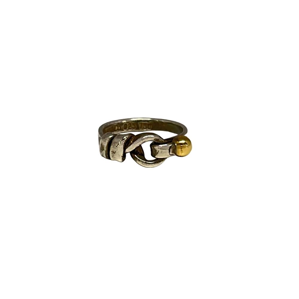 Tiffany & Co. Flat Wire Ring 18K Yellow Gold Silver